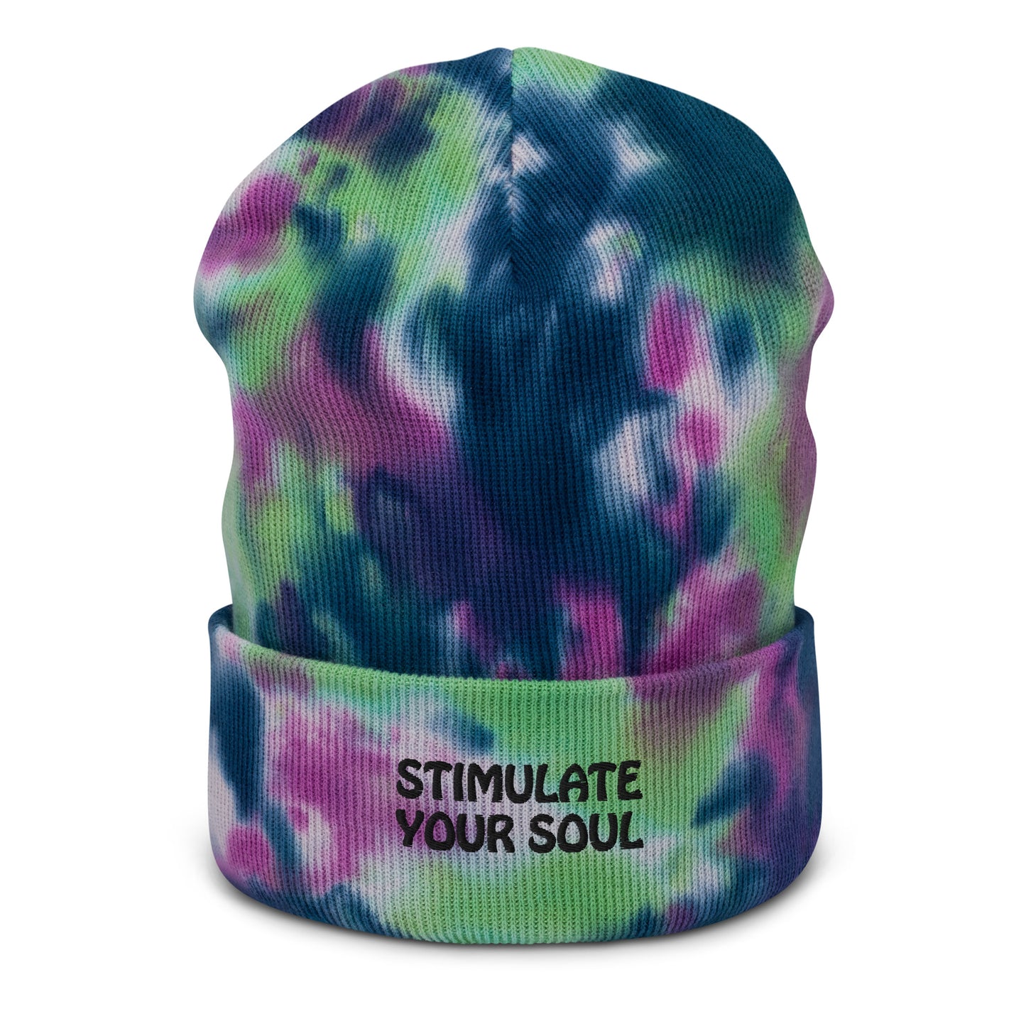 STIMULATE YOUR SOUL Energy Healing Tie-dye beanie