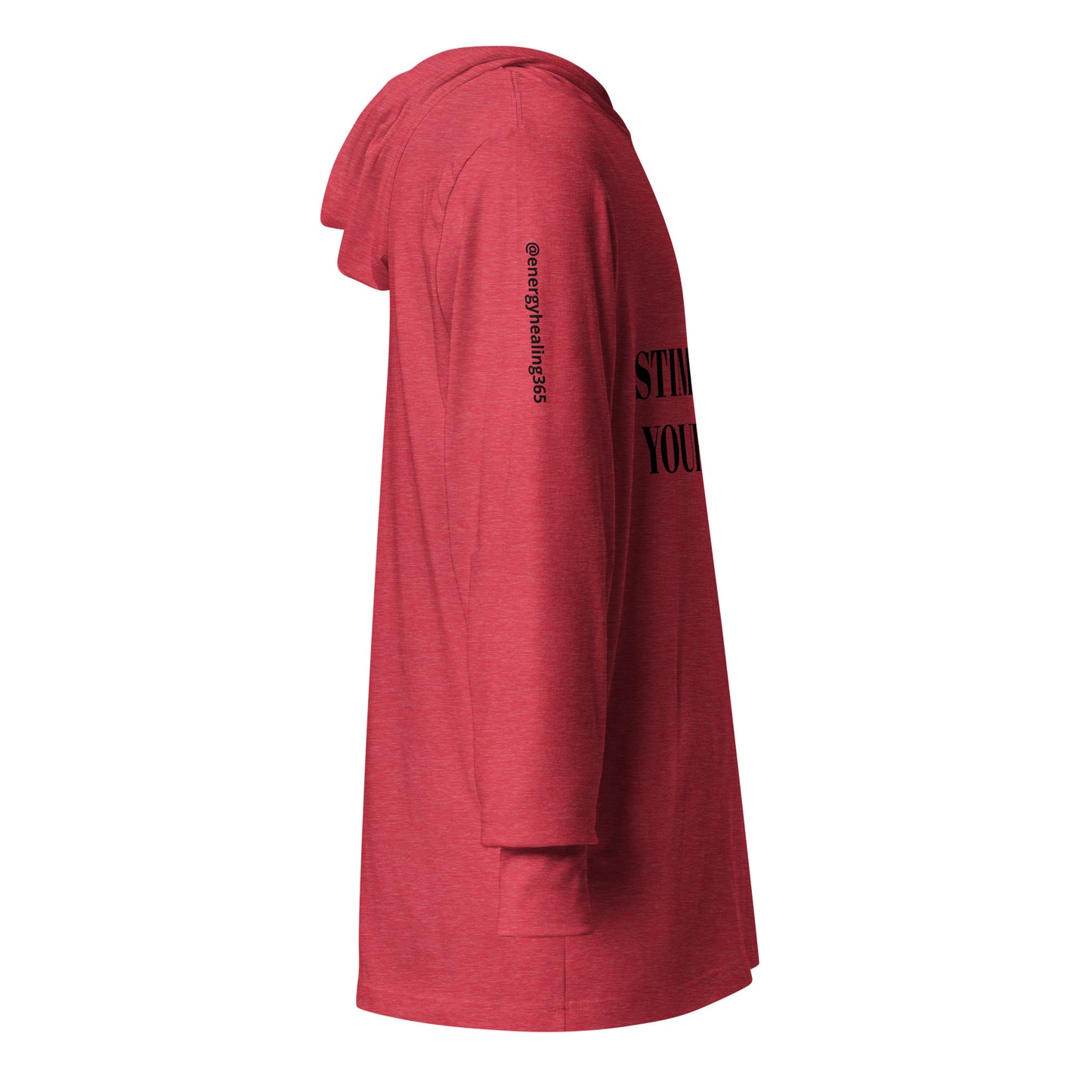 STIMULATE YOUR SOUL Energy Healing Hooded long-sleeve tee