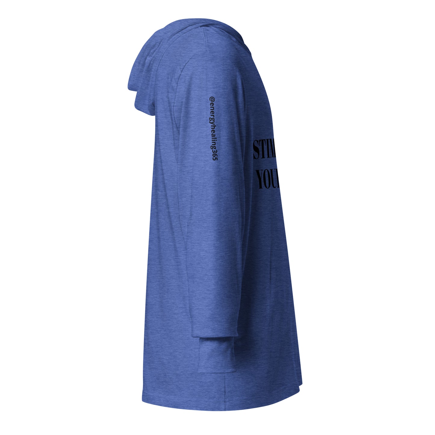 STIMULATE YOUR SOUL Energy Healing Hooded long-sleeve tee