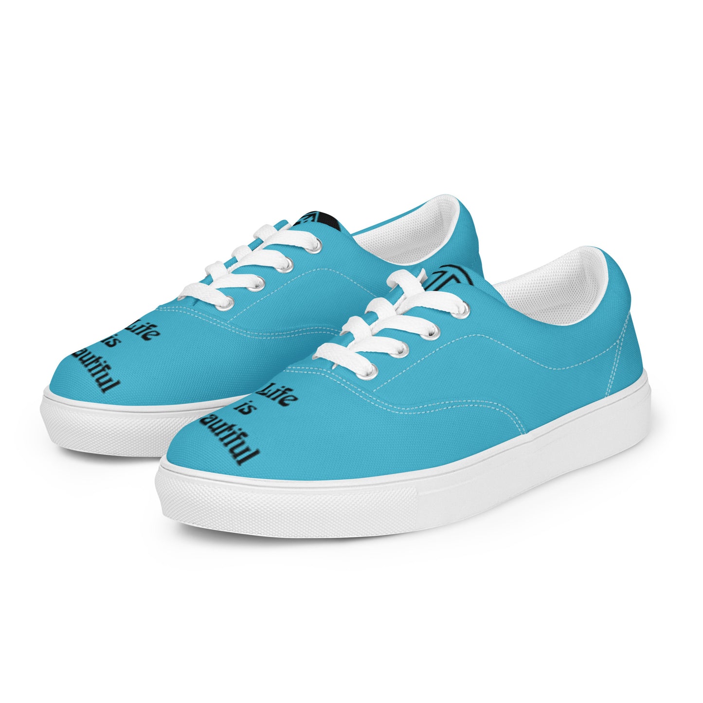 Life is Beautiful Energy Healing lace-up canvas shoes