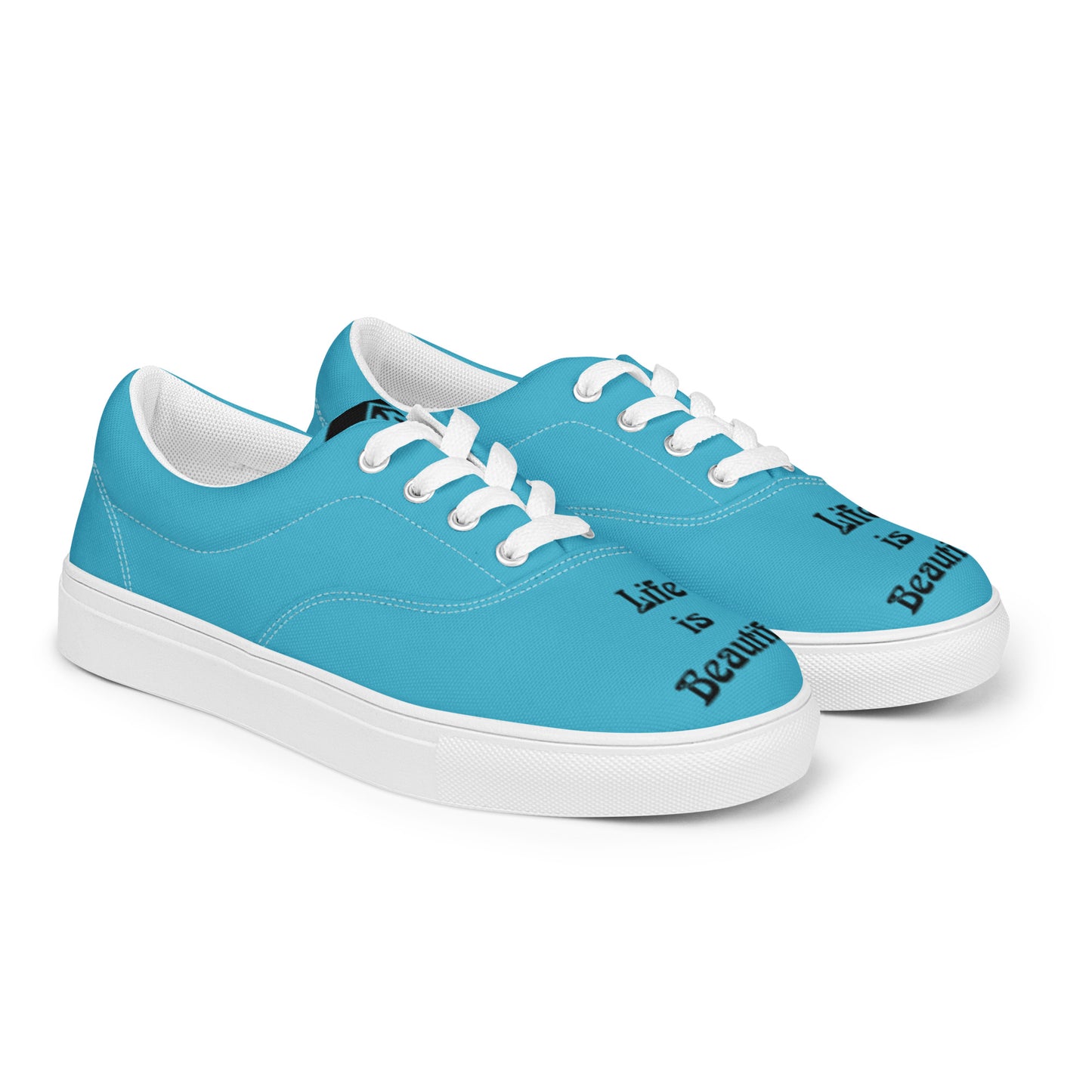 Life is Beautiful Energy Healing lace-up canvas shoes